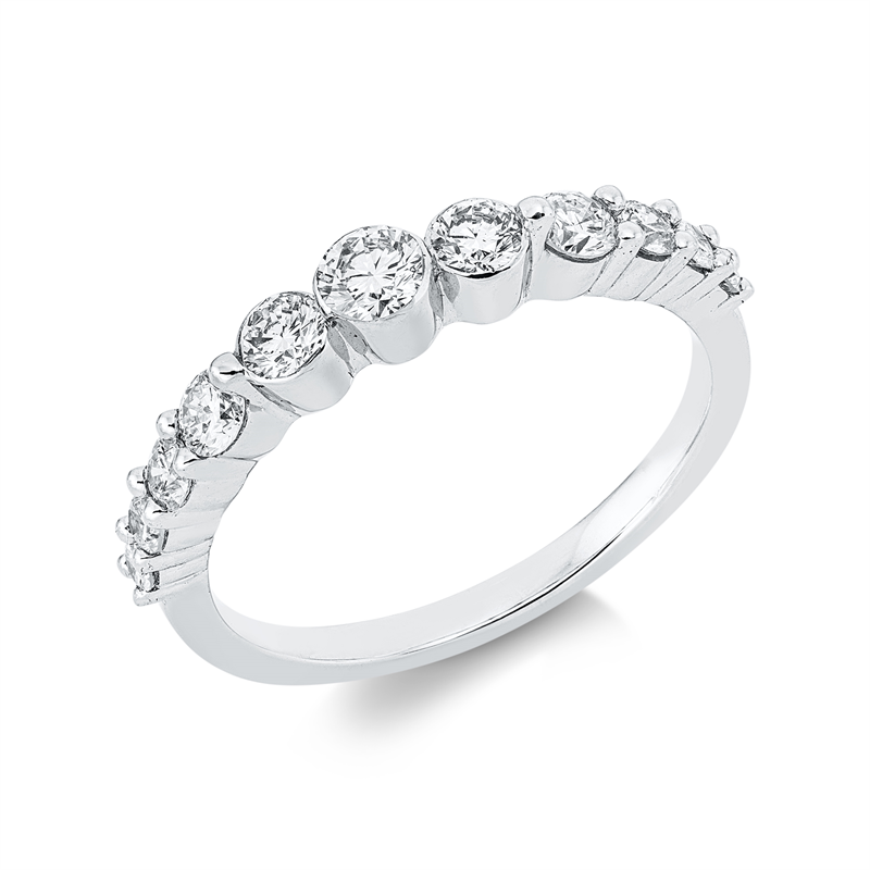 Ring    aus 750/-18 Karat Weißgold mit 11 Diamanten 0
