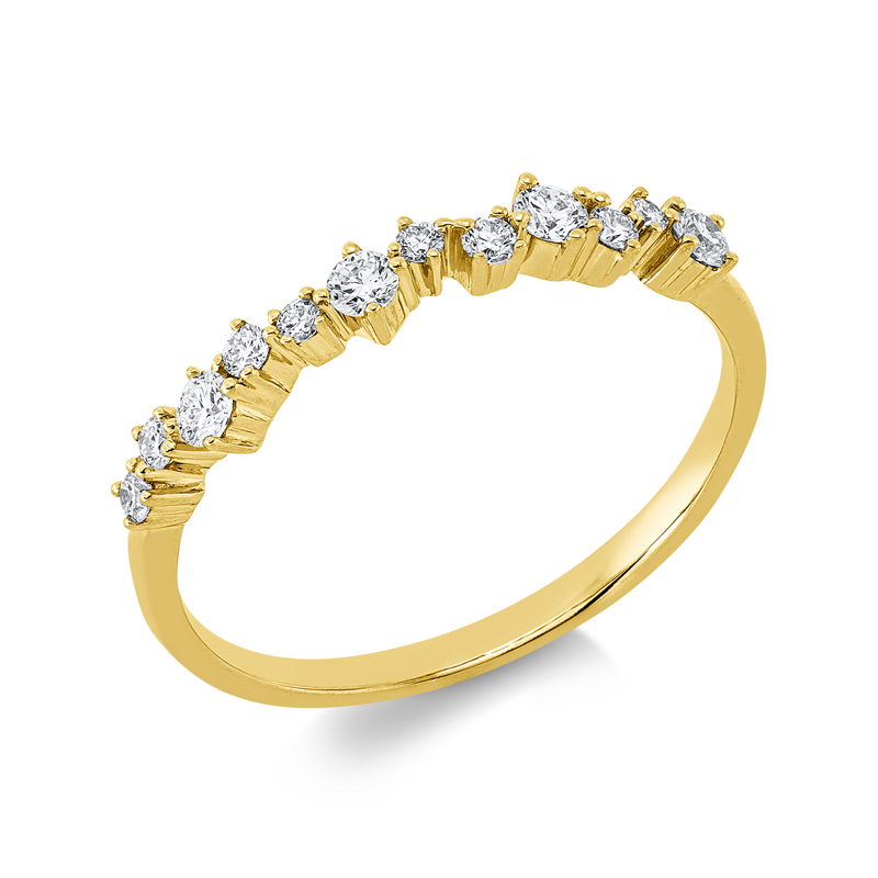 Ring    aus 750/-18 Karat Gelbgold mit 12 Diamanten 0