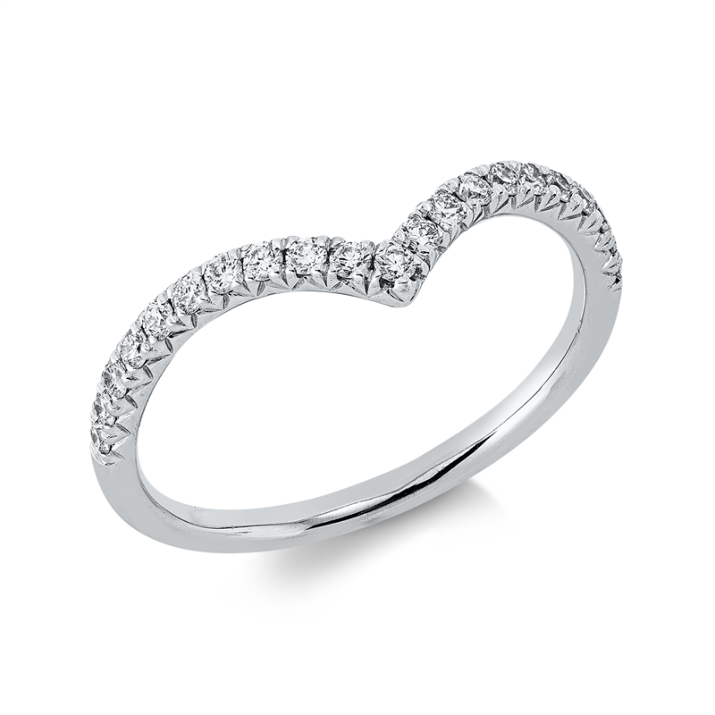 Ring    aus 750/-18 Karat Weißgold mit 21 Diamanten 0