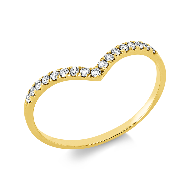 Ring    aus 750/-18 Karat Gelbgold mit 17 Diamanten 0