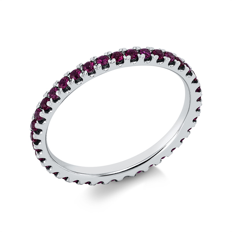 Ring mit Rubin  aus 750/-18 Karat Weißgold  