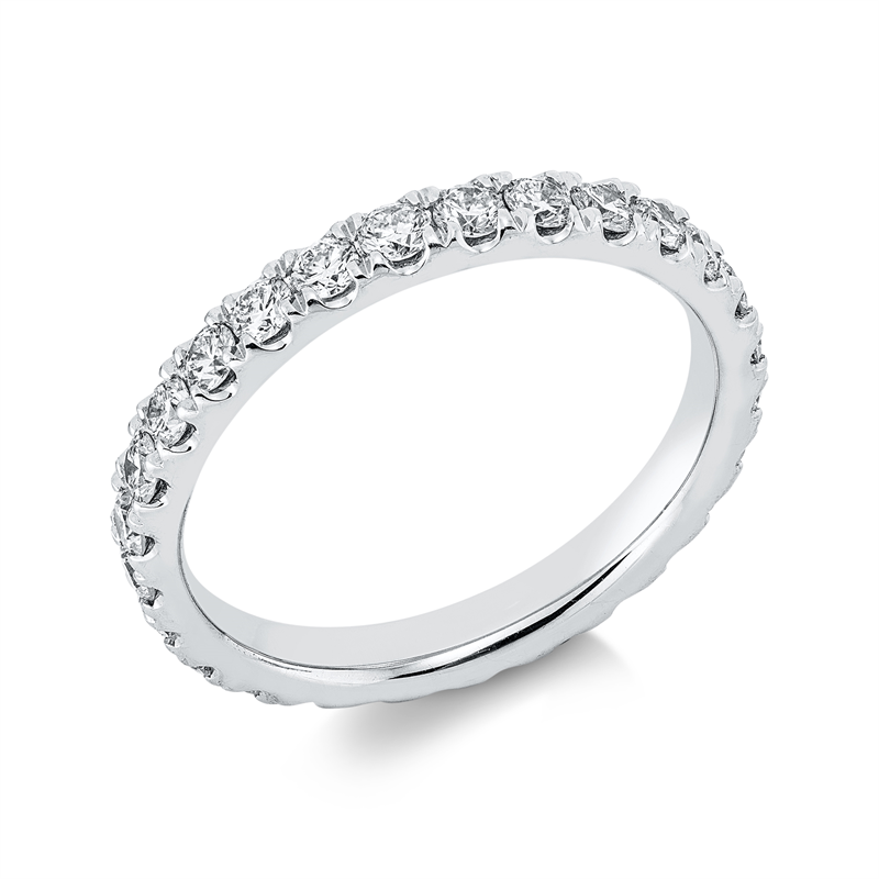 Ring    aus 750/-18 Karat Weißgold mit 28 Diamanten 1