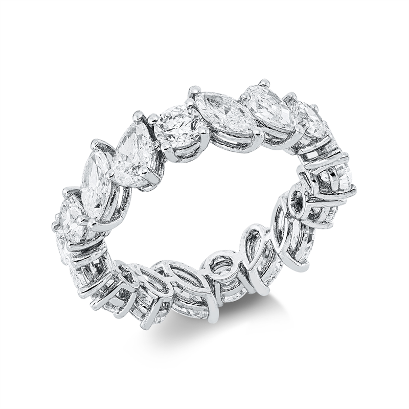 Ring    aus 750/-18 Karat Weißgold mit 18 Diamanten 3