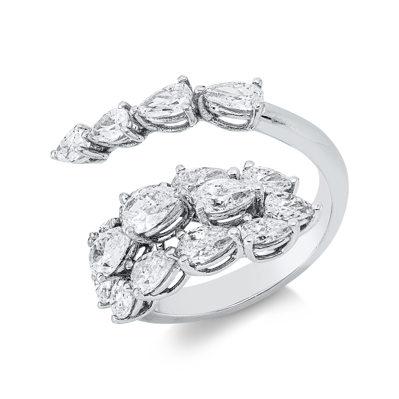 Ring    aus 750/-18 Karat Weißgold mit 17 Diamanten 2