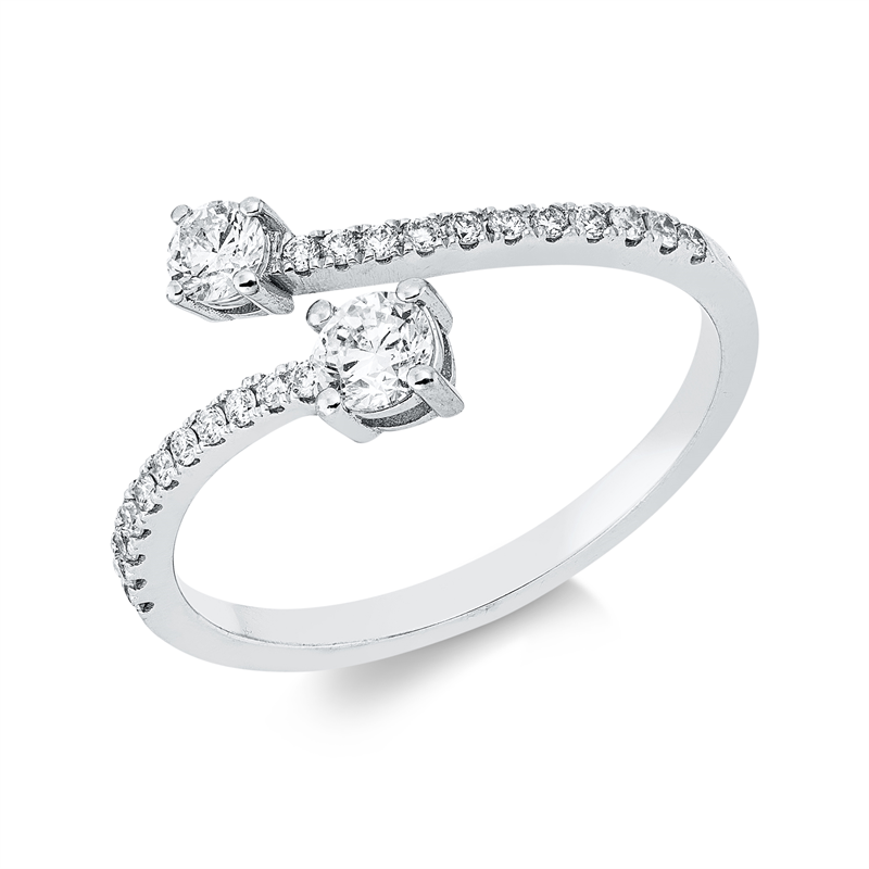 Ring    aus 750/-18 Karat Weißgold mit 24 Diamanten 0