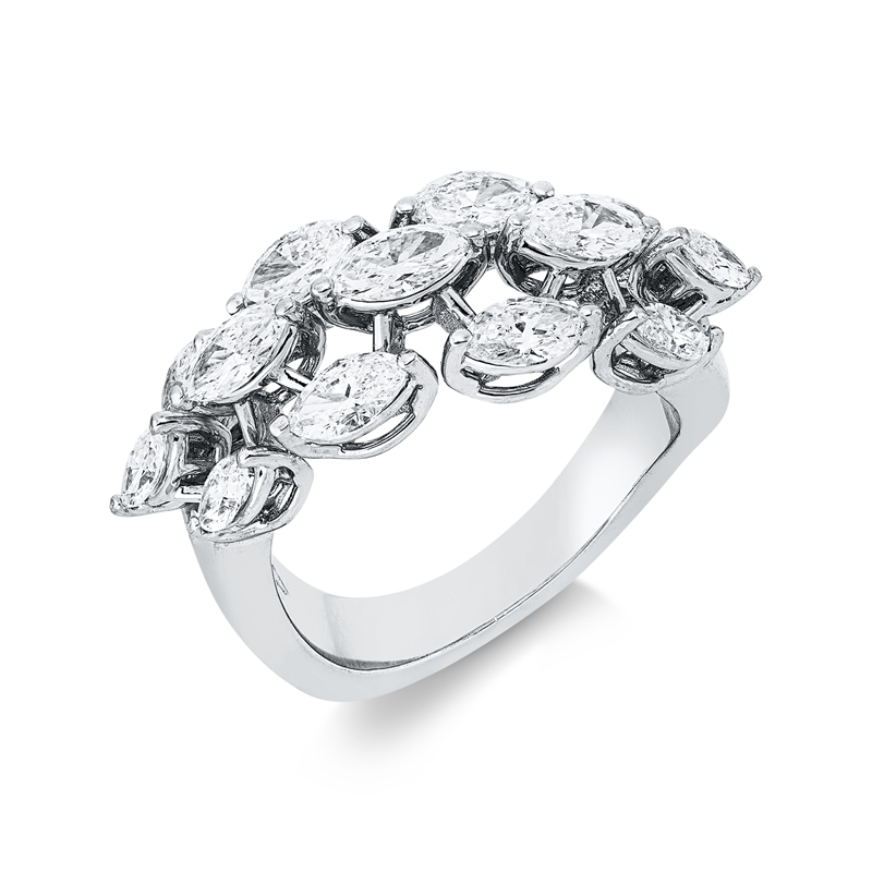 Ring    aus 750/-18 Karat Weißgold mit 13 Diamanten 2