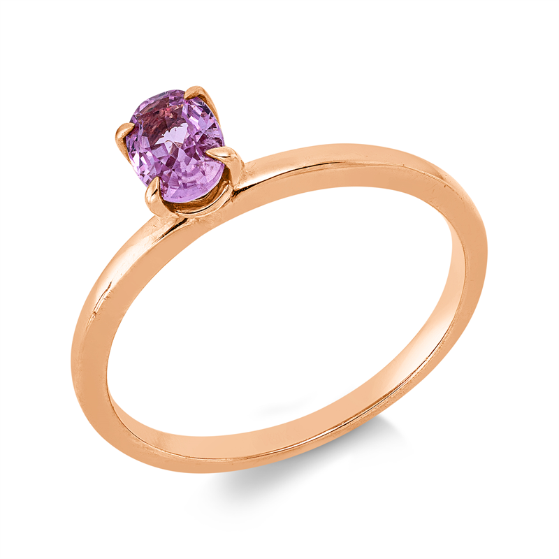Ring mit Saphir  aus 750/-18 Karat Rotgold  