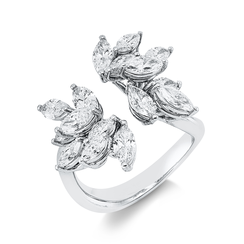 Ring    aus 750/-18 Karat Weißgold mit 16 Diamanten 2