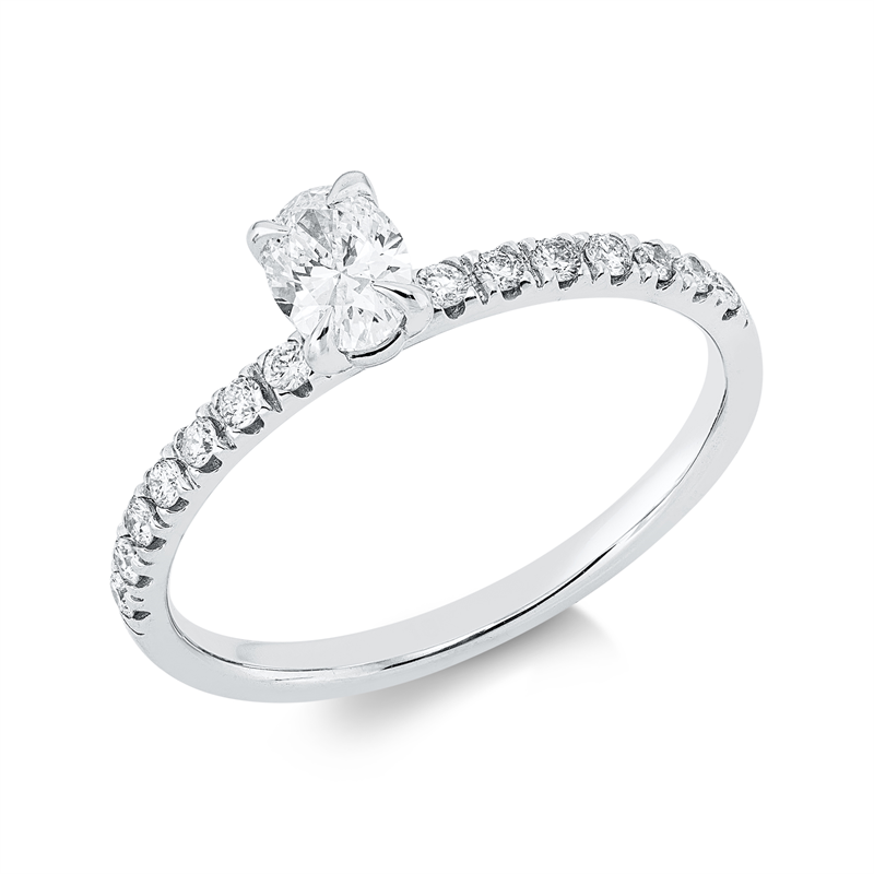 Ring    aus 750/-18 Karat Weißgold mit 15 Diamanten 0