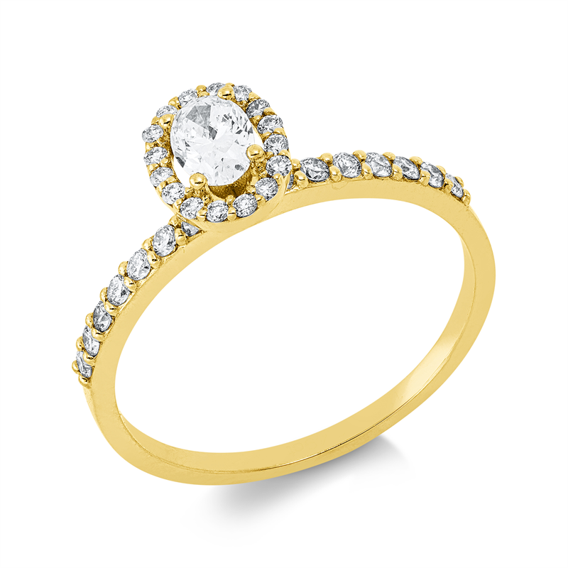 Ring    aus 750/-18 Karat Gelbgold mit 31 Diamanten 0
