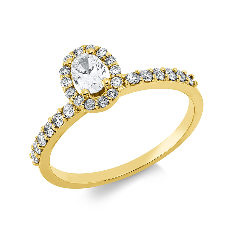 Ring    aus 750/-18 Karat Gelbgold mit 29 Diamanten 0