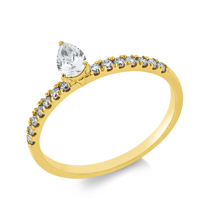Ring    aus 750/-18 Karat Gelbgold mit 15 Diamanten 0