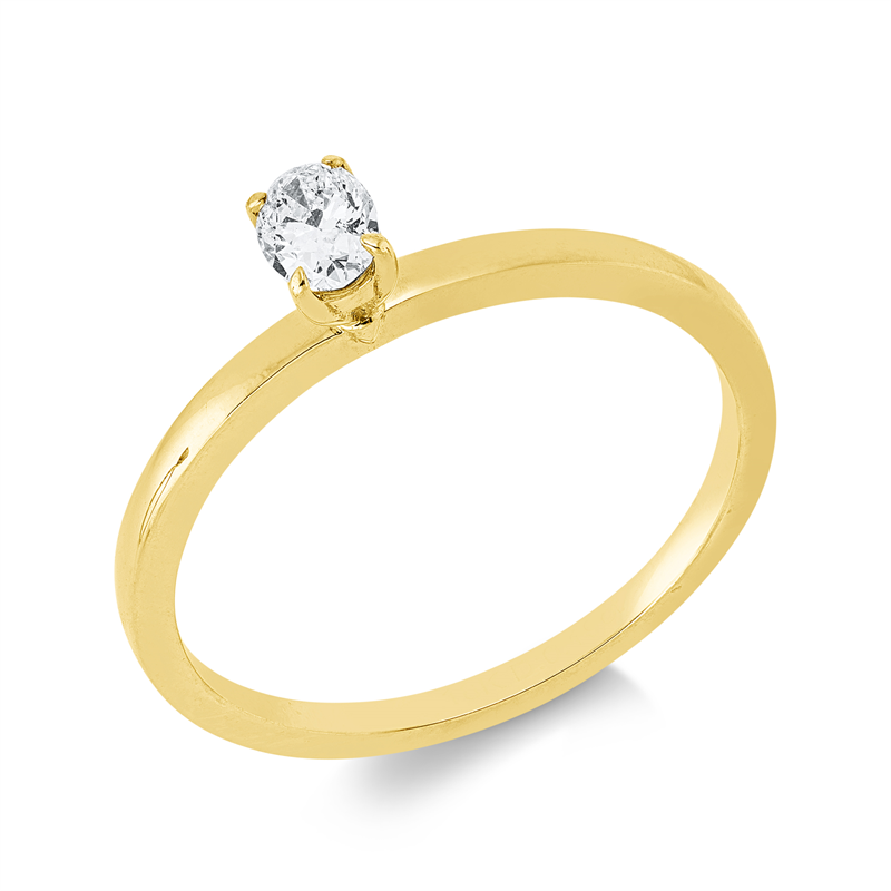 Ring    aus 750/-18 Karat Gelbgold mit 1 Diamant 0