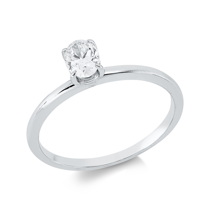 Ring    aus 750/-18 Karat Weißgold mit 1 Diamant 0