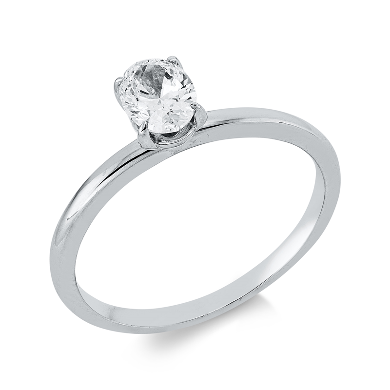 Ring    aus 750/-18 Karat Weißgold mit 1 Diamant 0