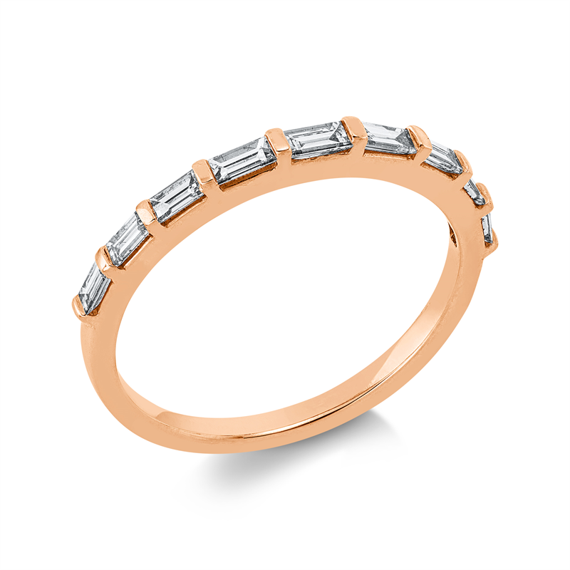 Ring    aus 750/-18 Karat Rotgold mit 9 Diamanten 0