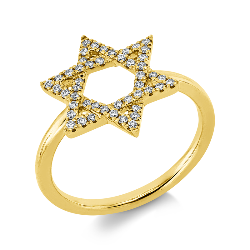Ring    aus 750/-18 Karat Gelbgold mit 48 Diamanten 0