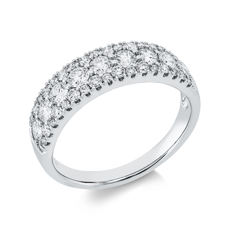 Ring    aus 585/-14 Karat Weißgold mit 43 Diamanten 1