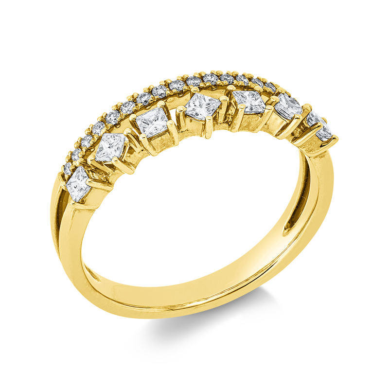 Ring    aus 585/-14 Karat Gelbgold mit 25 Diamanten 0