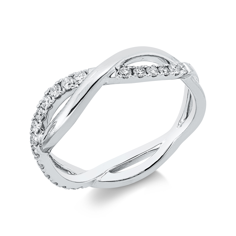Ring    aus 585/-14 Karat Weißgold mit 20 Diamanten 0