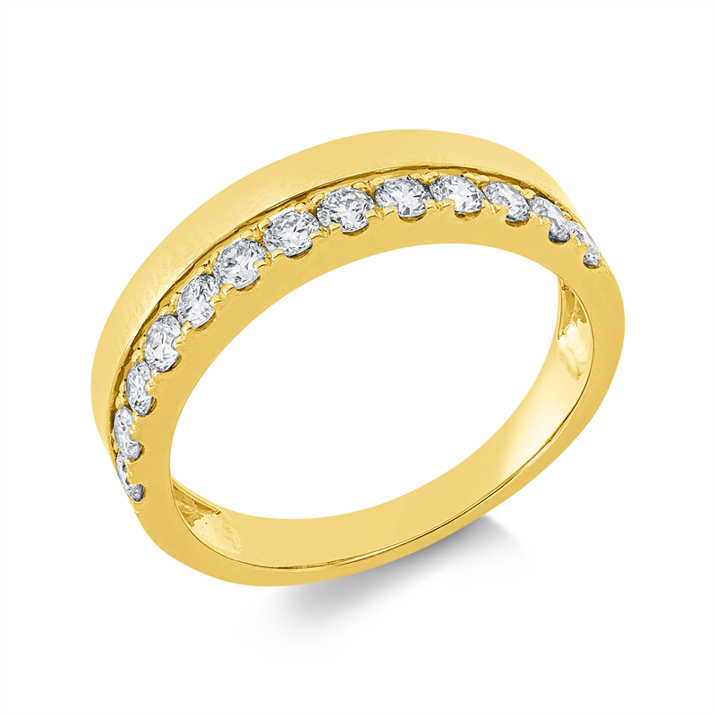 Ring    aus 585/-14 Karat Gelbgold mit 13 Diamanten 0