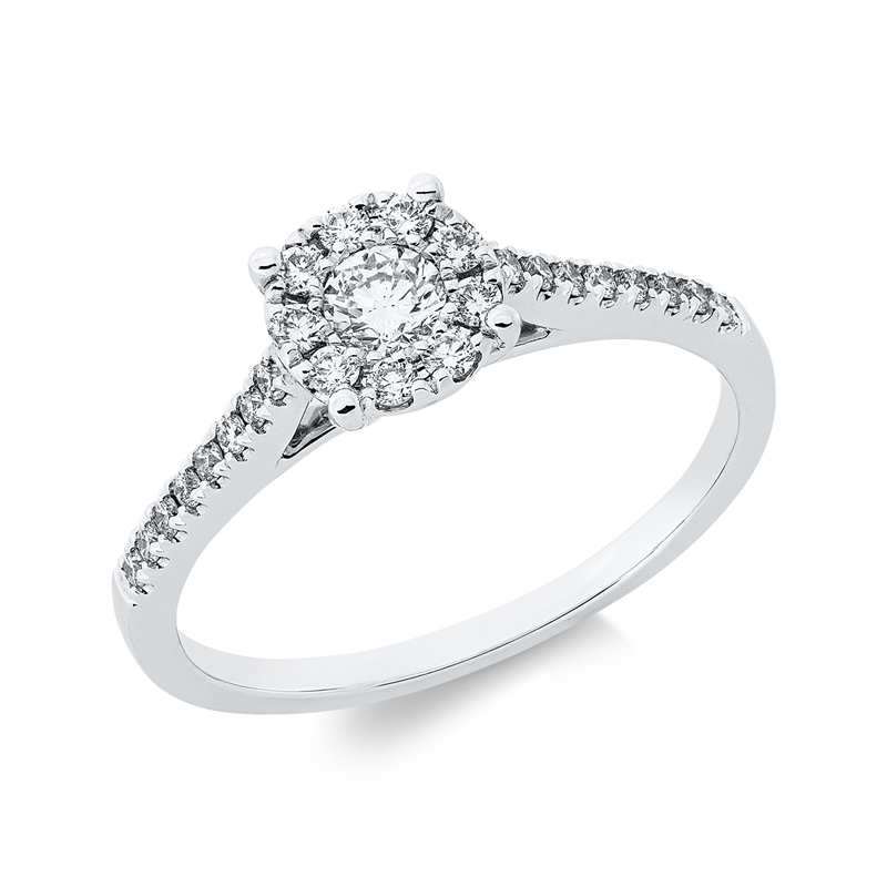 Ring    aus 750/-18 Karat Weißgold mit 26 Diamanten 0