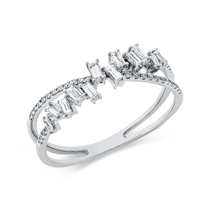 Ring    aus 750/-18 Karat Weißgold mit 44 Diamanten 0
