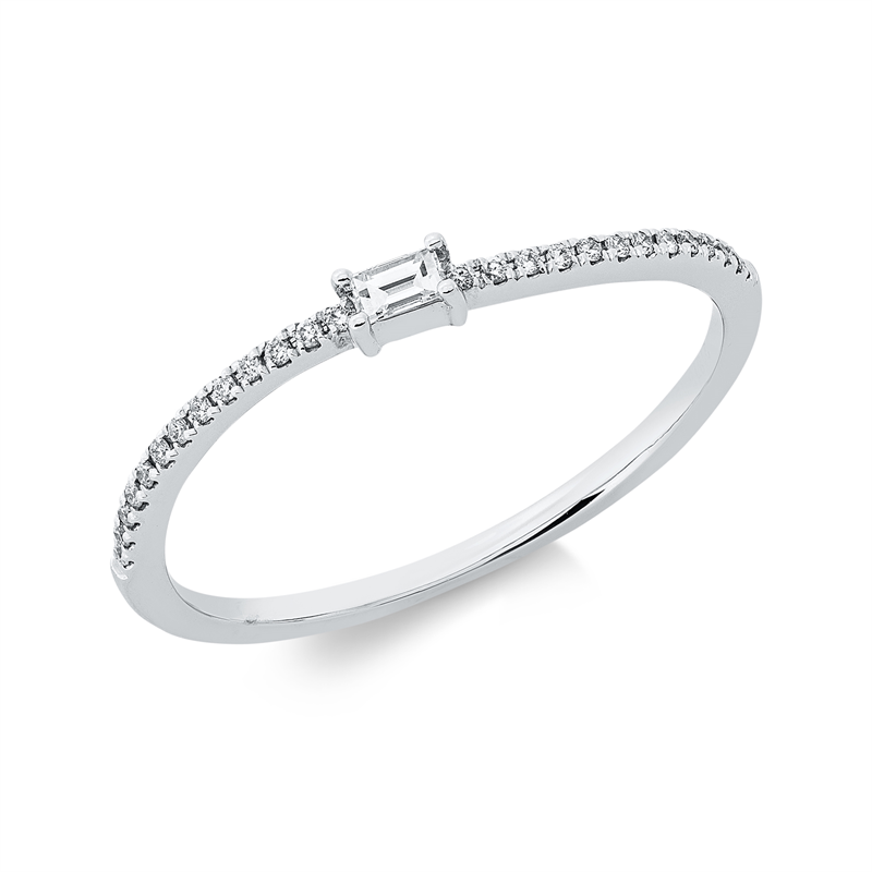 Ring    aus 750/-18 Karat Weißgold mit 27 Diamanten 0