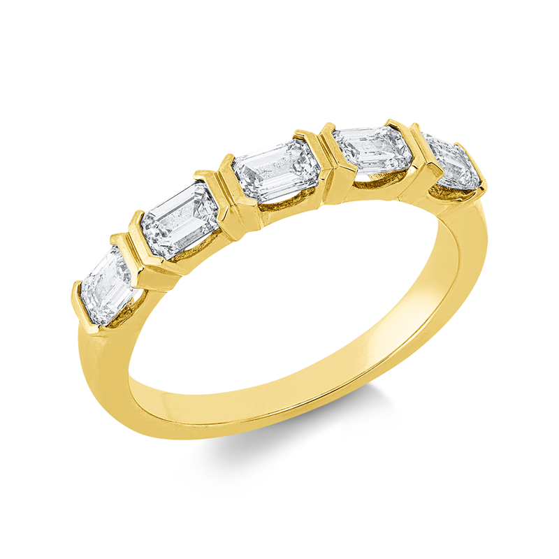 Ring    aus 585/-14 Karat Gelbgold mit 5 Diamanten 0