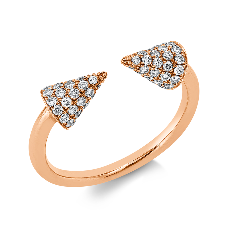 Ring    aus 750/-18 Karat Rotgold mit 78 Diamanten 0