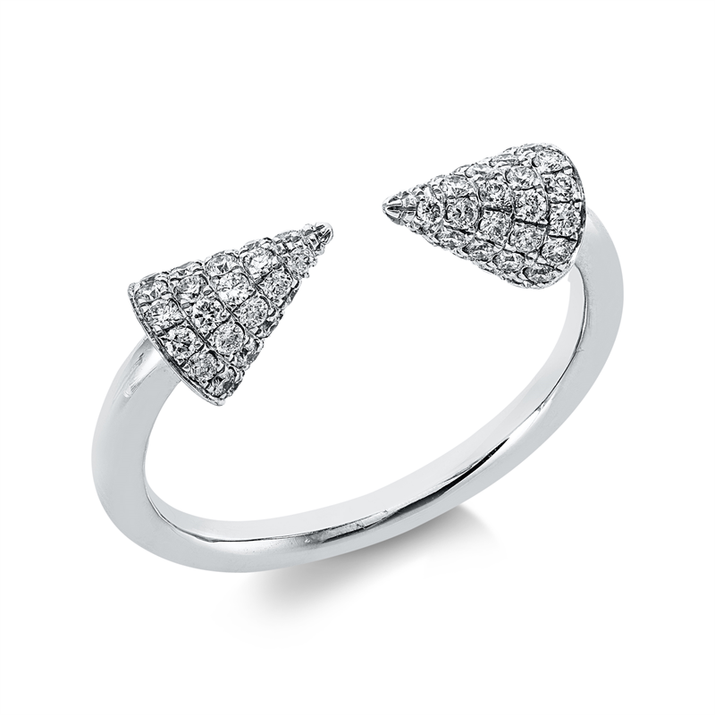 Ring    aus 750/-18 Karat Weißgold mit 78 Diamanten 0