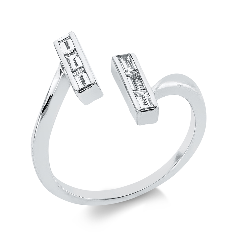 Ring    aus 750/-18 Karat Weißgold mit 6 Diamanten 0