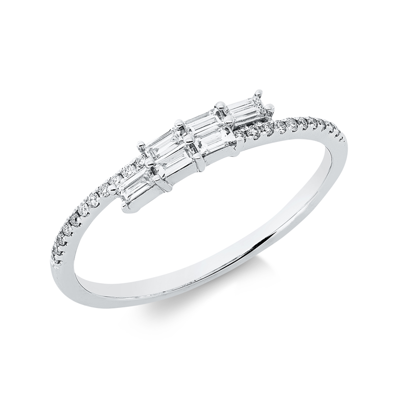 Ring    aus 750/-18 Karat Weißgold mit 28 Diamanten 0