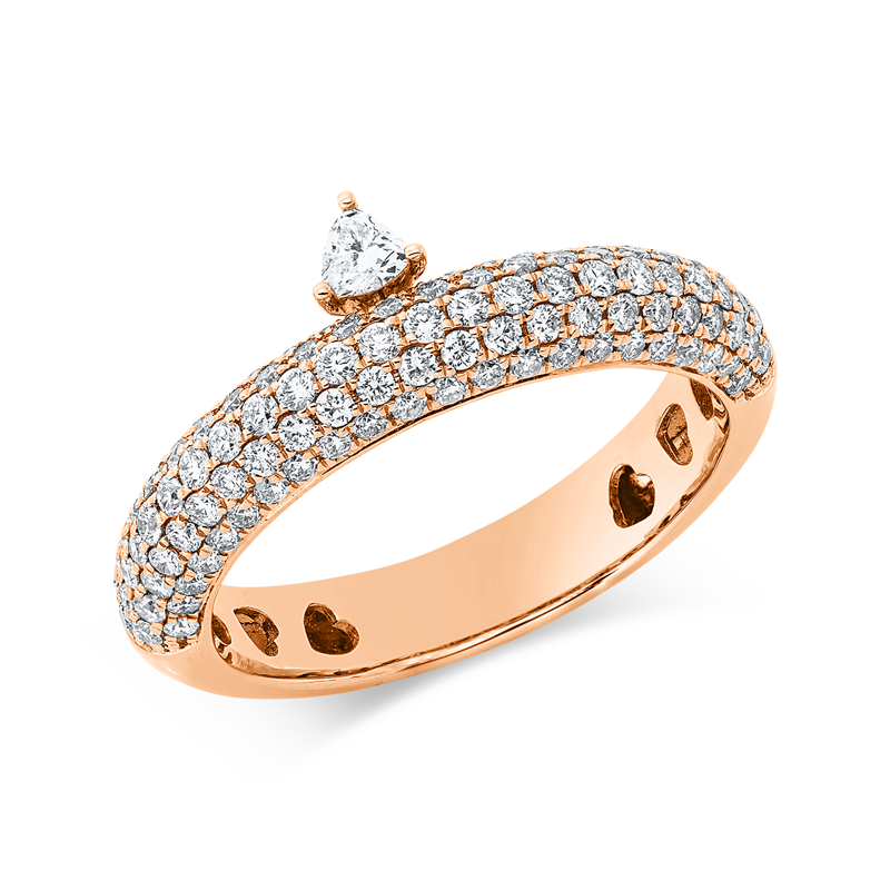 Ring    aus 750/-18 Karat Rotgold mit 115 Diamanten 0
