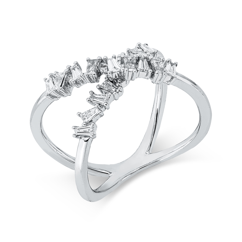 Ring    aus 750/-18 Karat Weißgold mit 18 Diamanten 0
