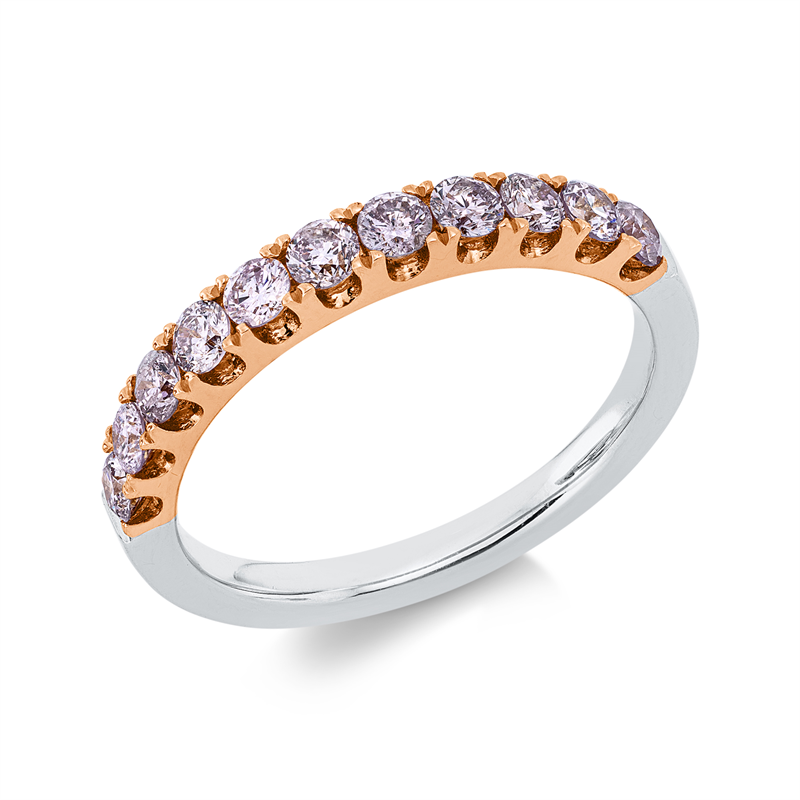 Ring    aus 750/-18 Karat Weißgold / Rotgold mit 11 Diamanten 0