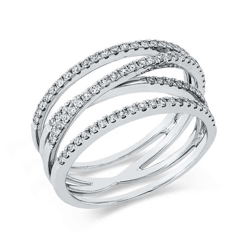 Ring    aus 750/-18 Karat Weißgold mit 90 Diamanten 0