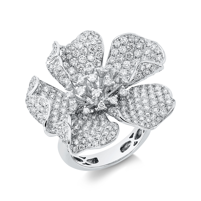Ring    aus 750/-18 Karat Weißgold mit 323 Diamanten 3