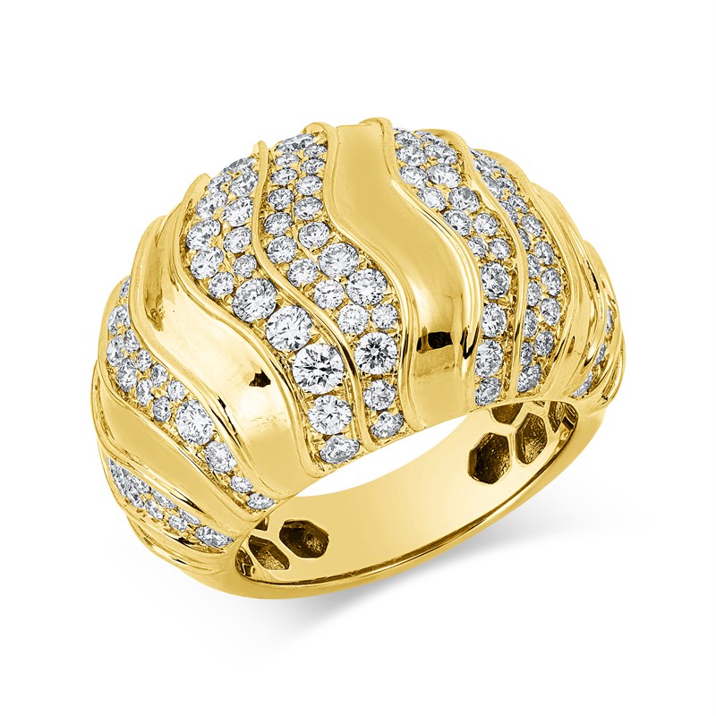 Ring    aus 750/-18 Karat Gelbgold mit 131 Diamanten 1