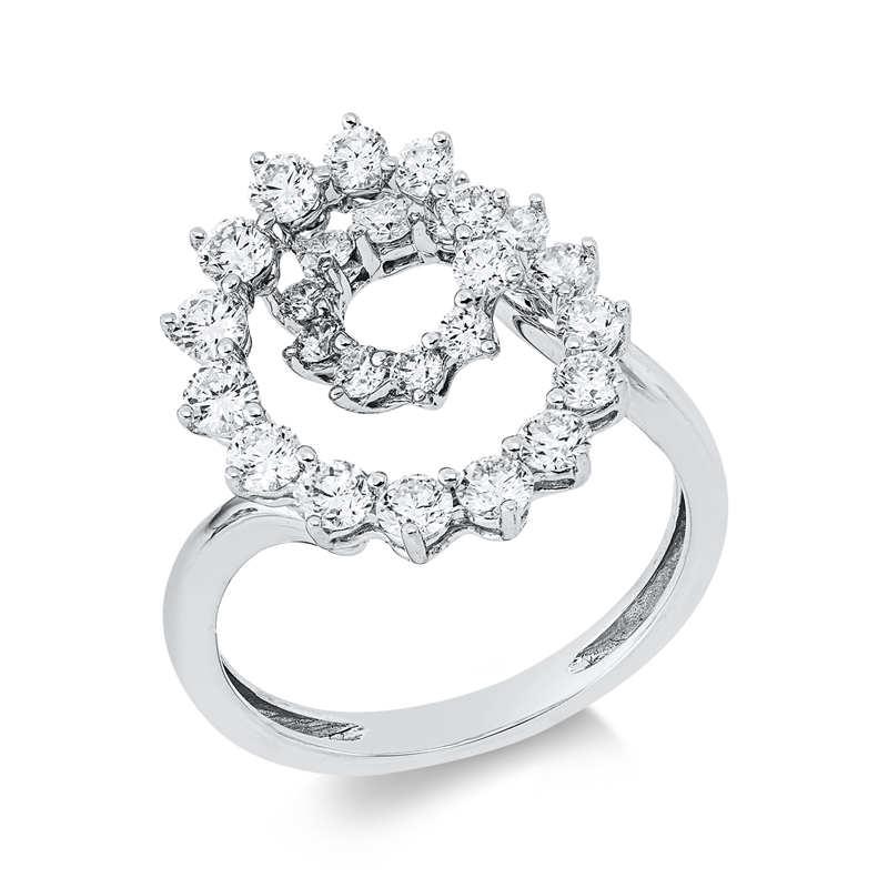 Ring    aus 750/-18 Karat Weißgold mit 25 Diamanten 1