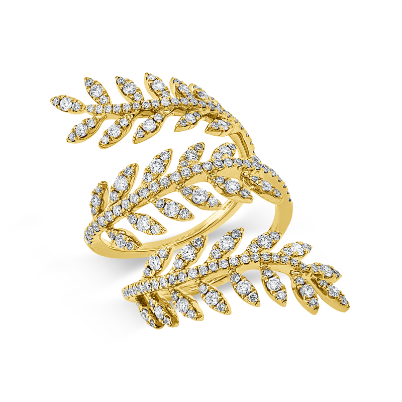 Ring    aus 750/-18 Karat Gelbgold mit 186 Diamanten 1