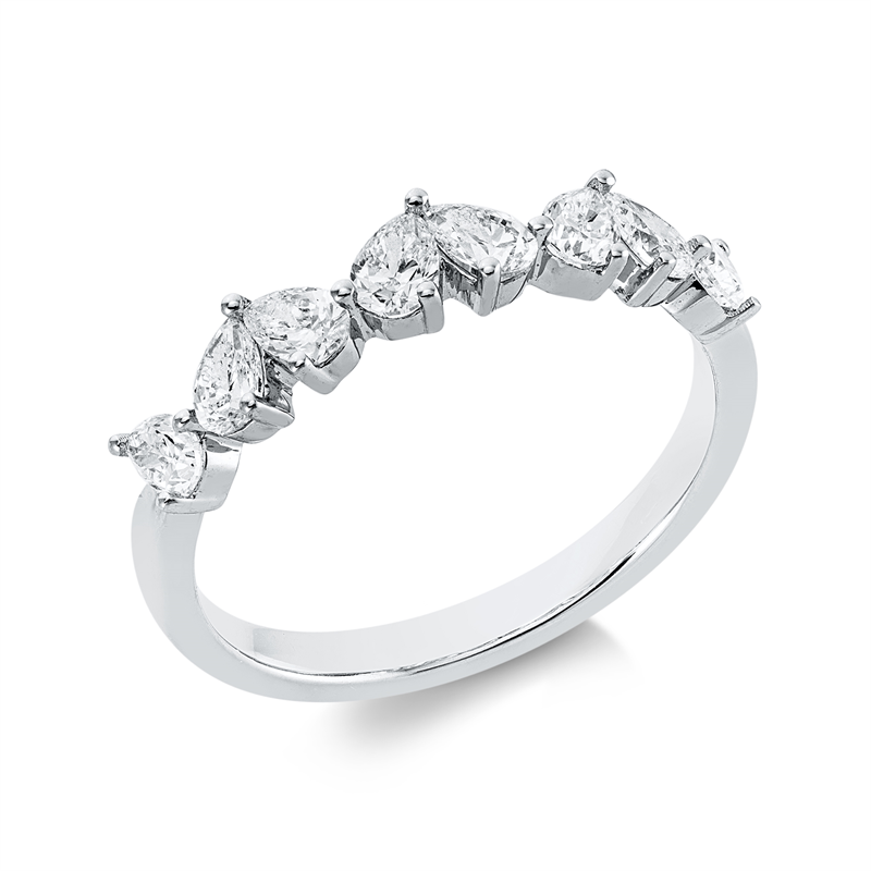 Ring    aus 750/-18 Karat Weißgold mit 8 Diamanten 0