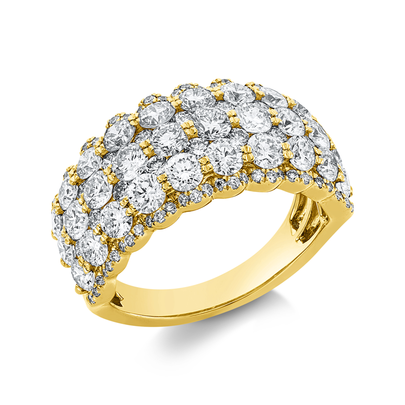 Ring    aus 750/-18 Karat Gelbgold mit 108 Diamanten 3