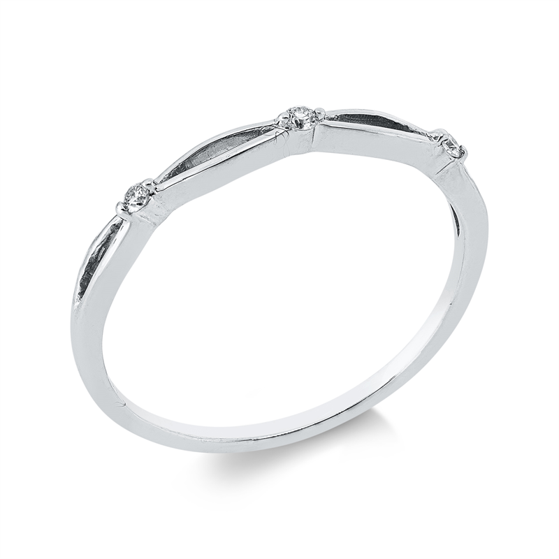 Ring    aus 750/-18 Karat Weißgold mit 3 Diamanten 0