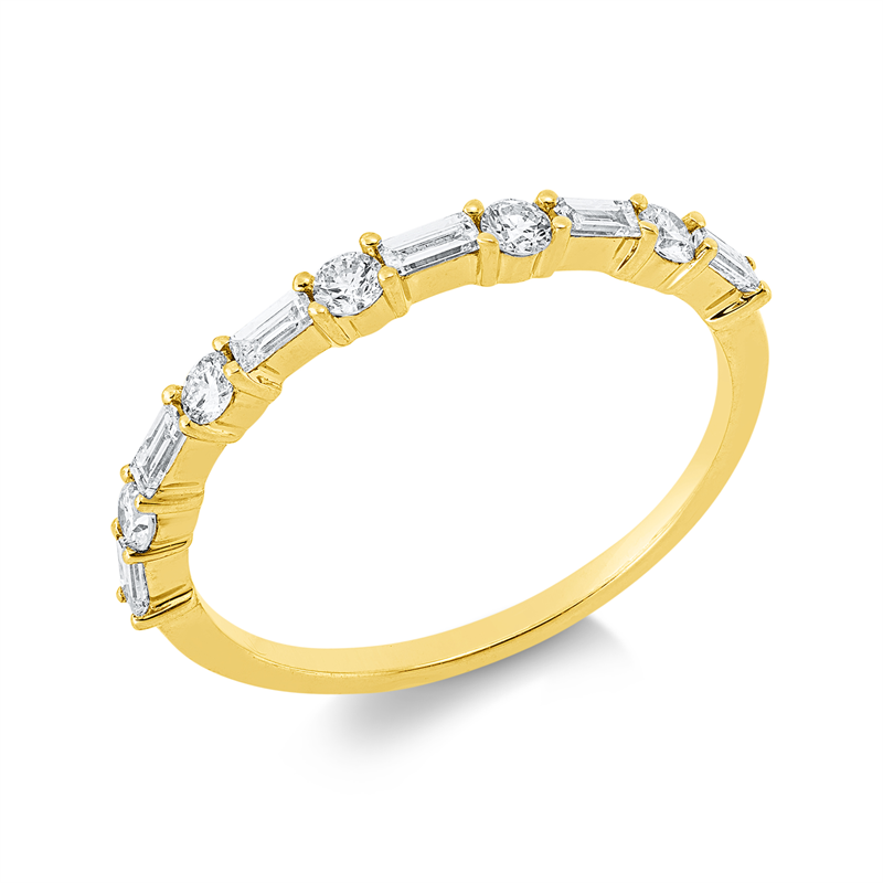 Ring    aus 750/-18 Karat Gelbgold mit 11 Diamanten 0