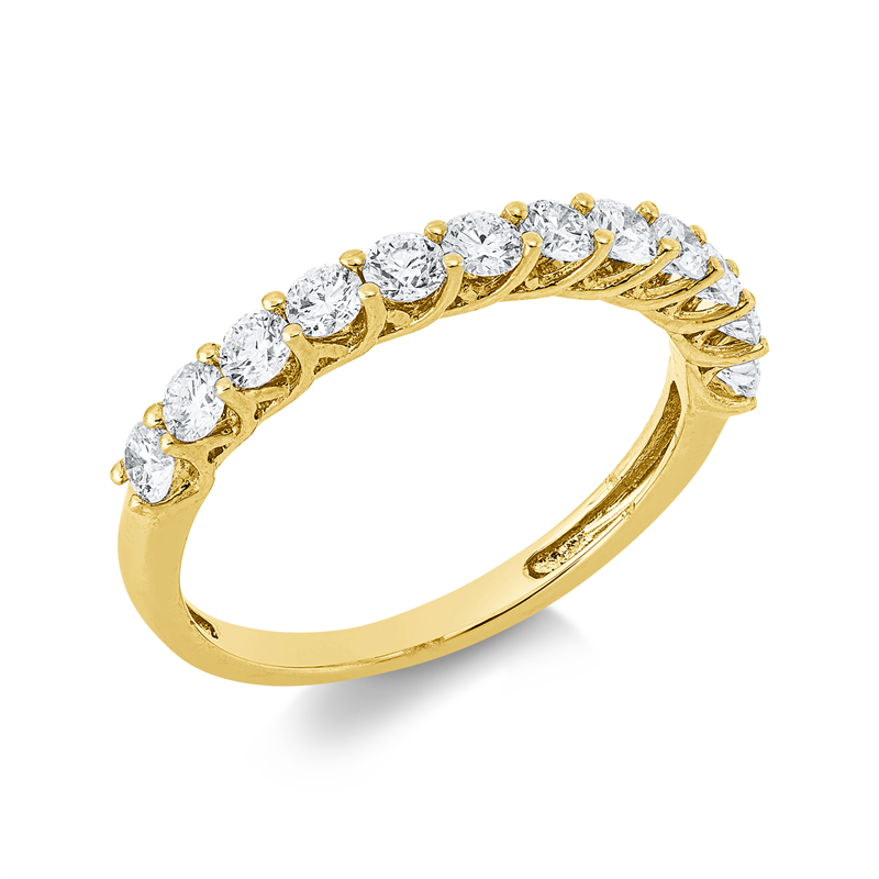 Ring    aus 750/-18 Karat Gelbgold mit 12 Diamanten 0