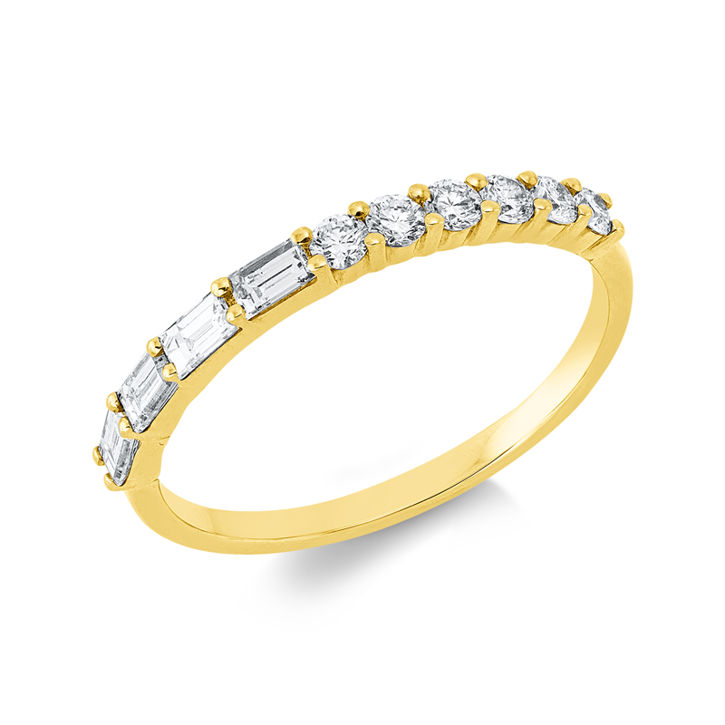Ring    aus 750/-18 Karat Gelbgold mit 10 Diamanten 0