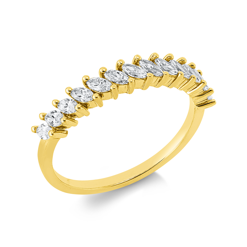 Ring    aus 750/-18 Karat Gelbgold mit 13 Diamanten 0