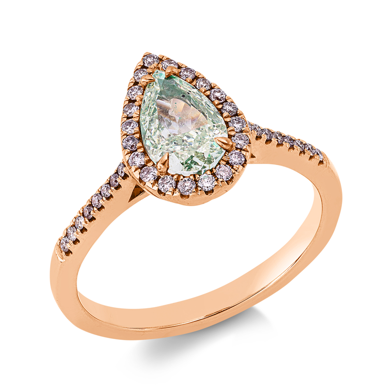 Ring    aus 750/-18 Karat Rotgold mit 37 Diamanten 1