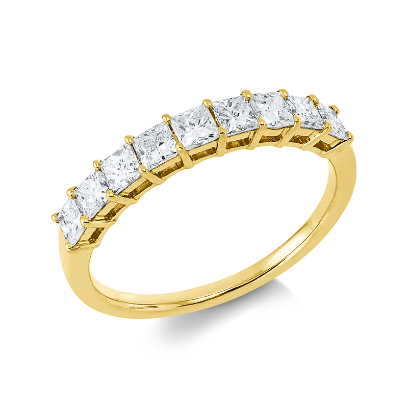 Ring    aus 750/-18 Karat Gelbgold mit 9 Diamanten 0
